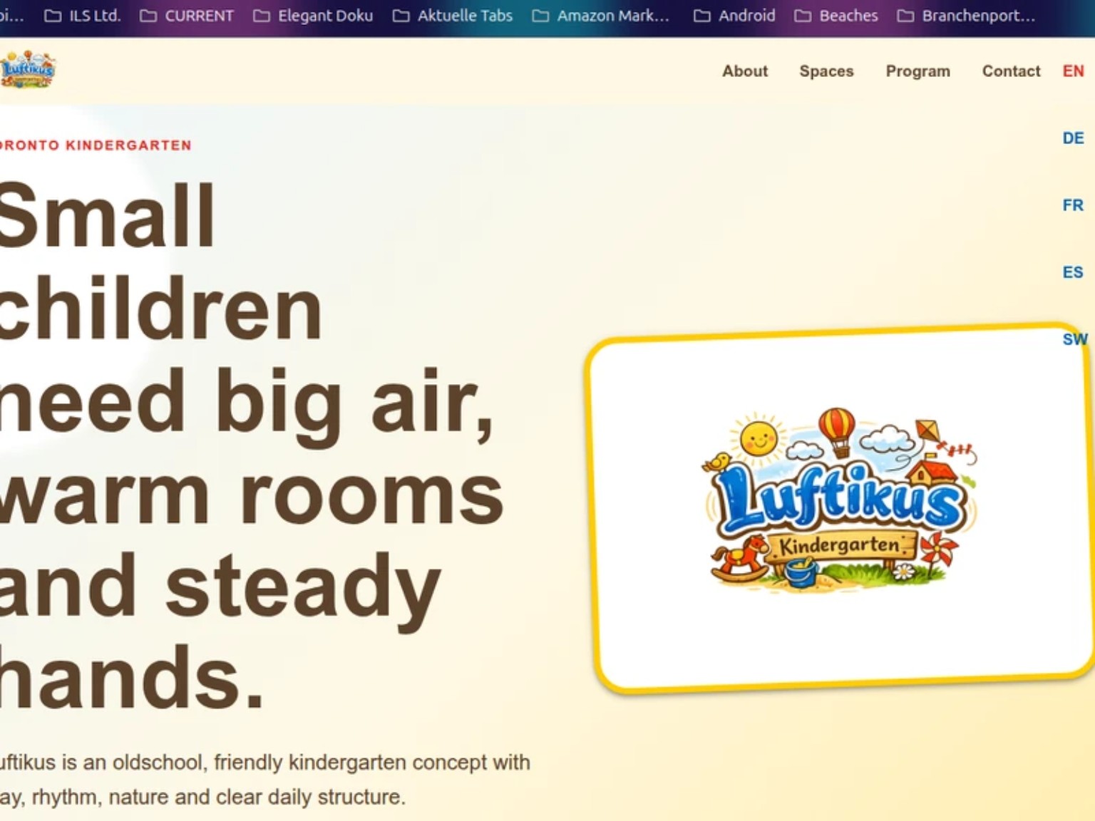 Landing page project preview